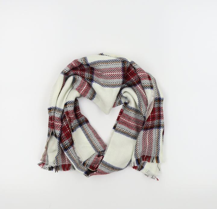 Preworn Womens White Check Scarf