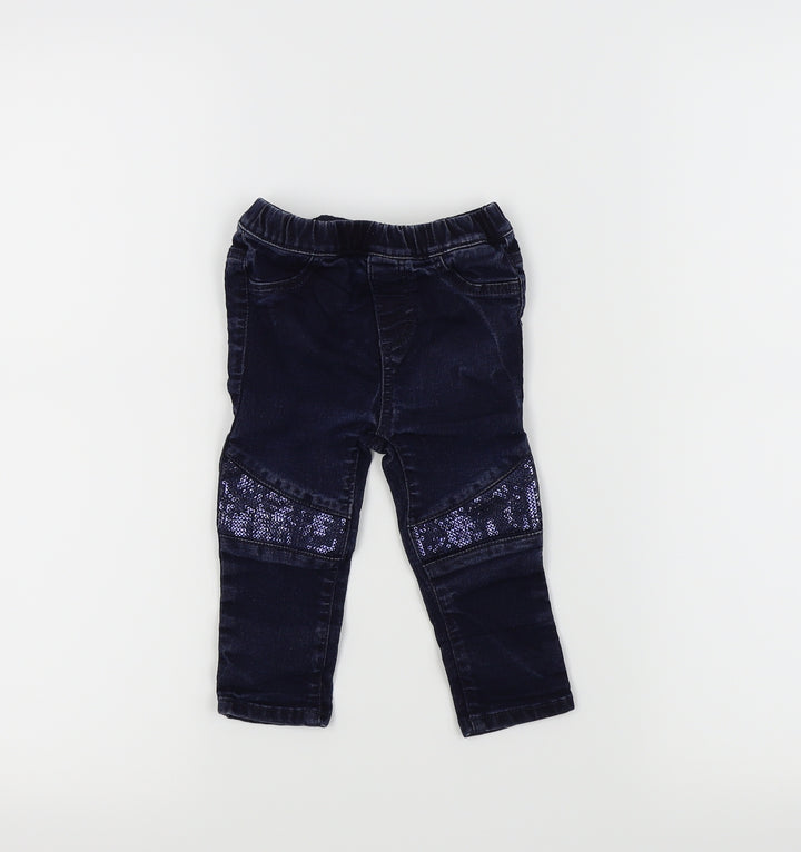 H&M Girls Blue Cropped Jeans Size 12 Months - Jegging