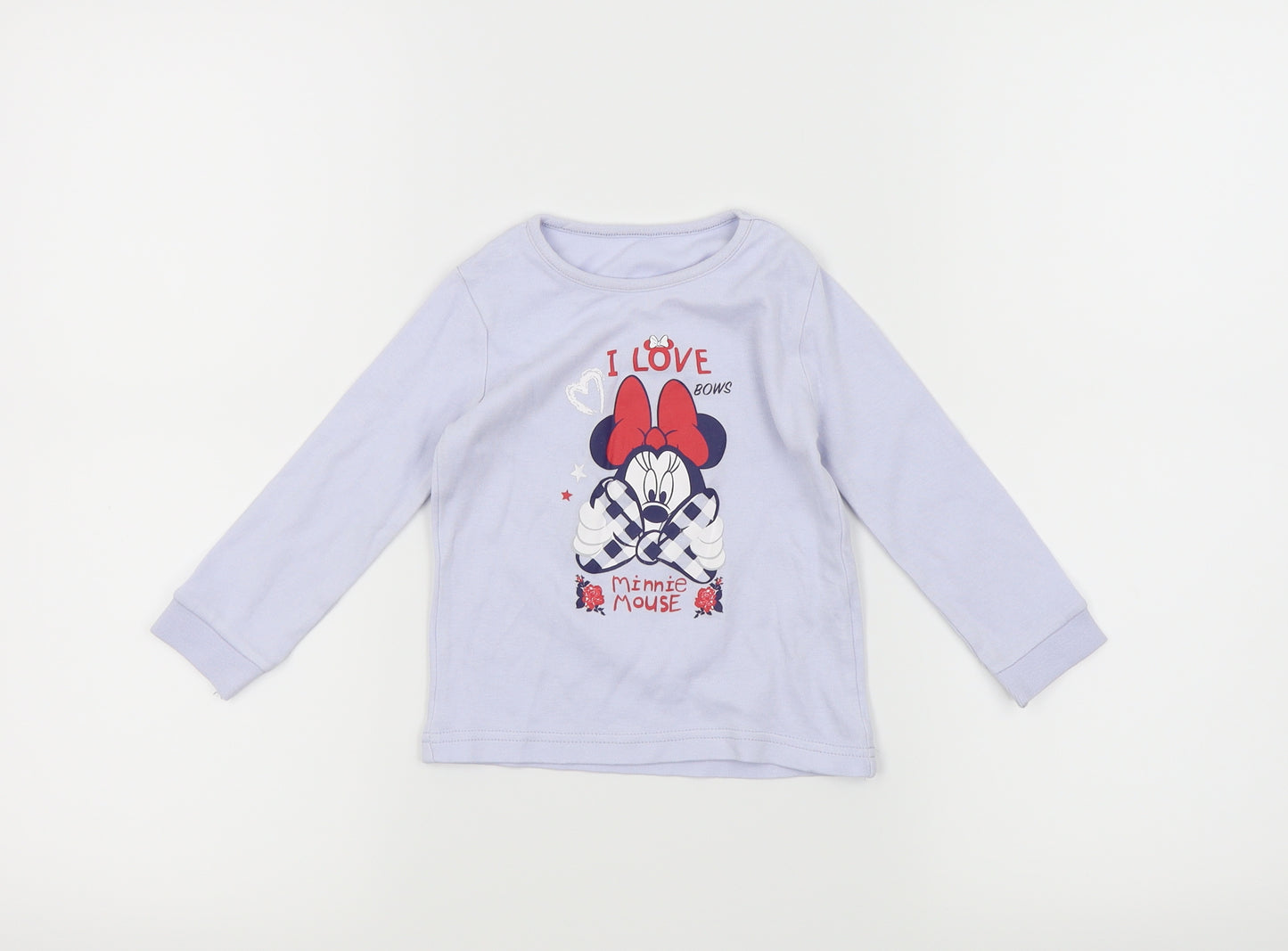 George Girls Blue   Basic T-Shirt Size 12-18 Months  - Minnie mouse