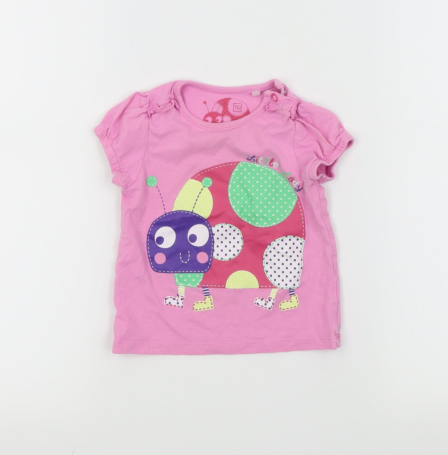 TU Girls Pink   Basic T-Shirt Size 9-12 Months  - Ladybird