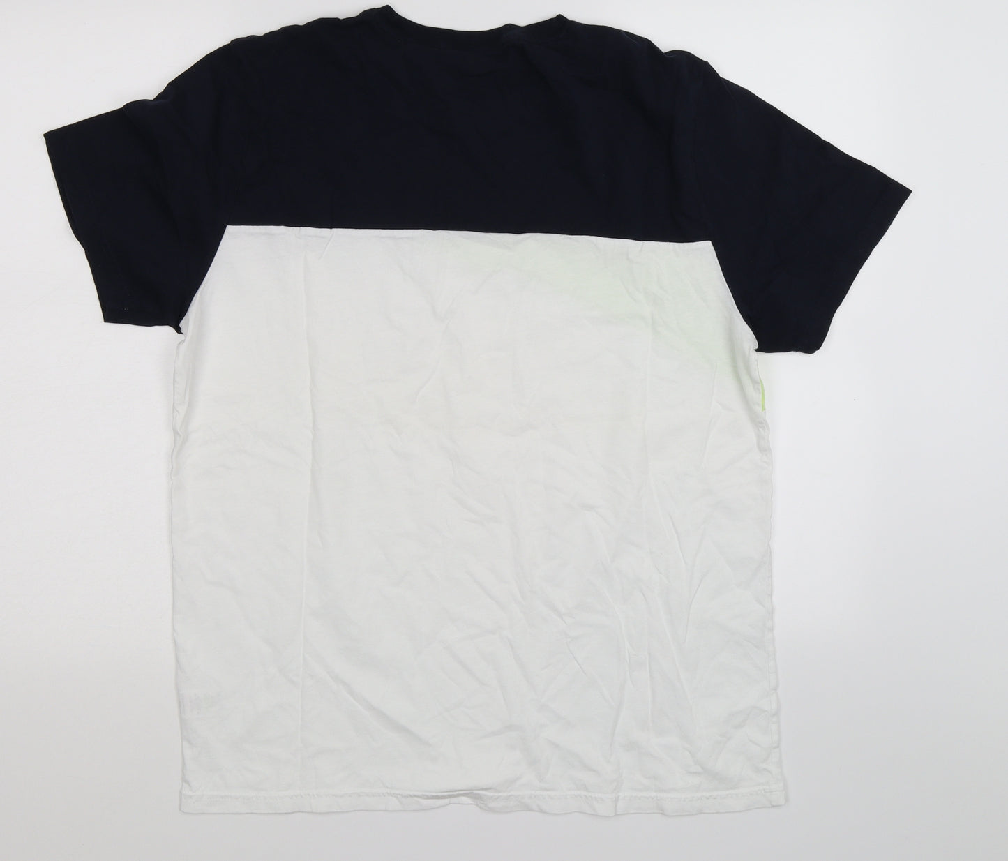US Auth Mens White Colourblock   T-Shirt Size L