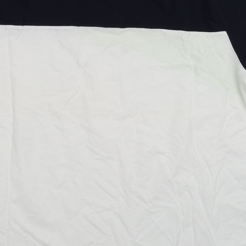 US Auth Mens White Colourblock   T-Shirt Size L