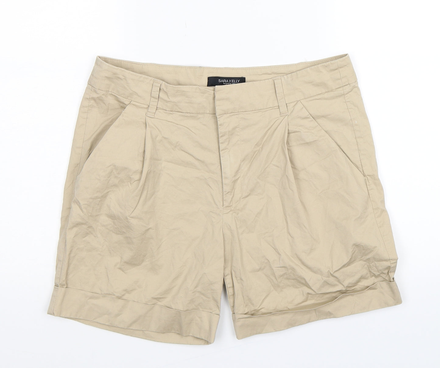 sara Kelly Womens Beige   Cargo Shorts Size 12