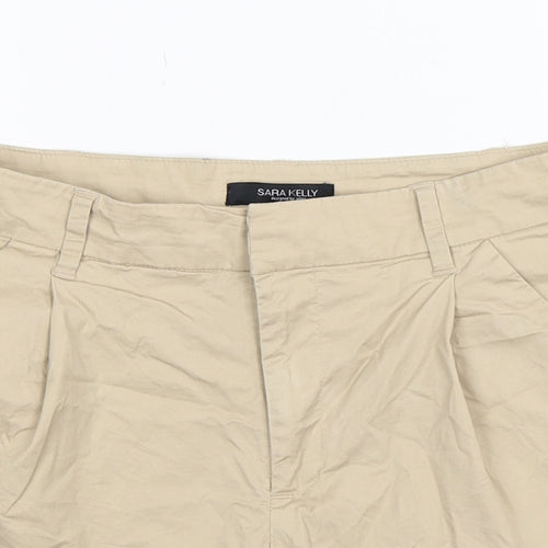 sara Kelly Womens Beige   Cargo Shorts Size 12
