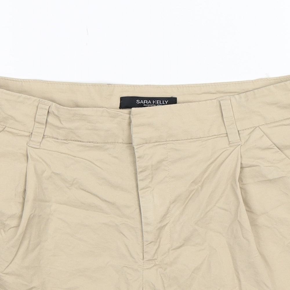 sara Kelly Womens Beige   Cargo Shorts Size 12