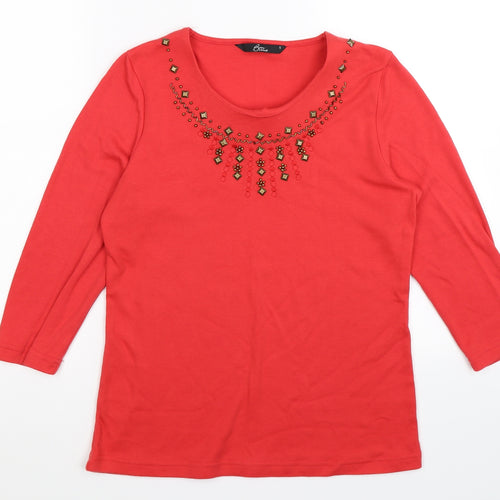 Bonmarché Womens Red   Basic T-Shirt Size 10