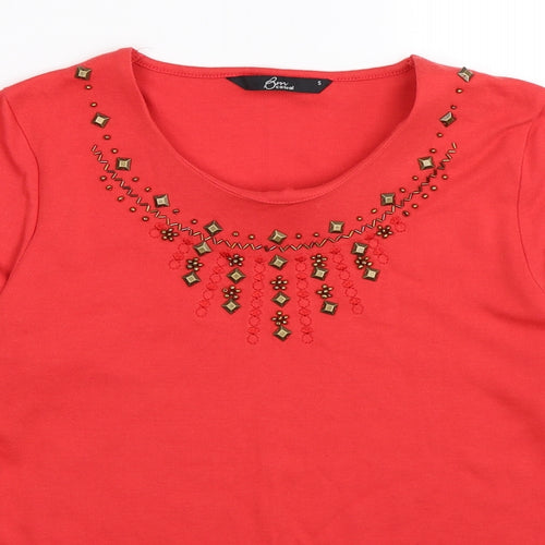 Bonmarché Womens Red   Basic T-Shirt Size 10