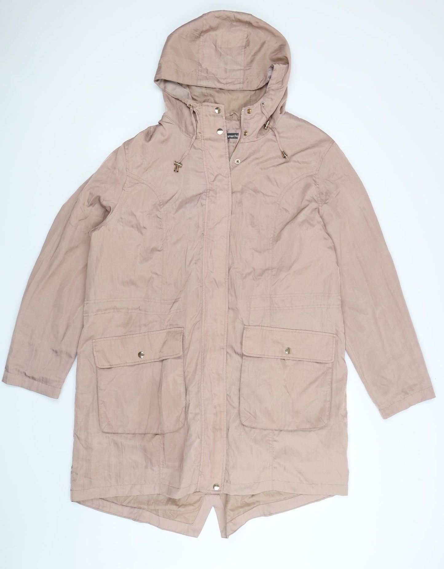Bonmarché Womens Pink  Satin Parka Coat Size 22