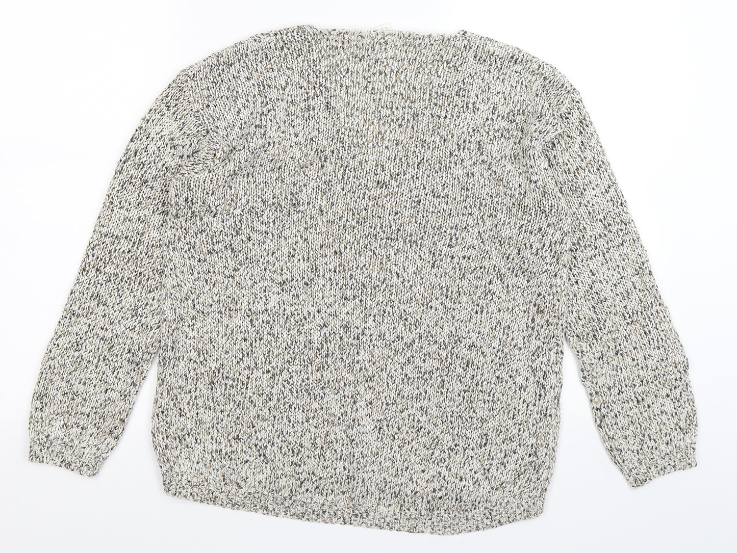 H&M Womens Beige  Knit Pullover Jumper Size M