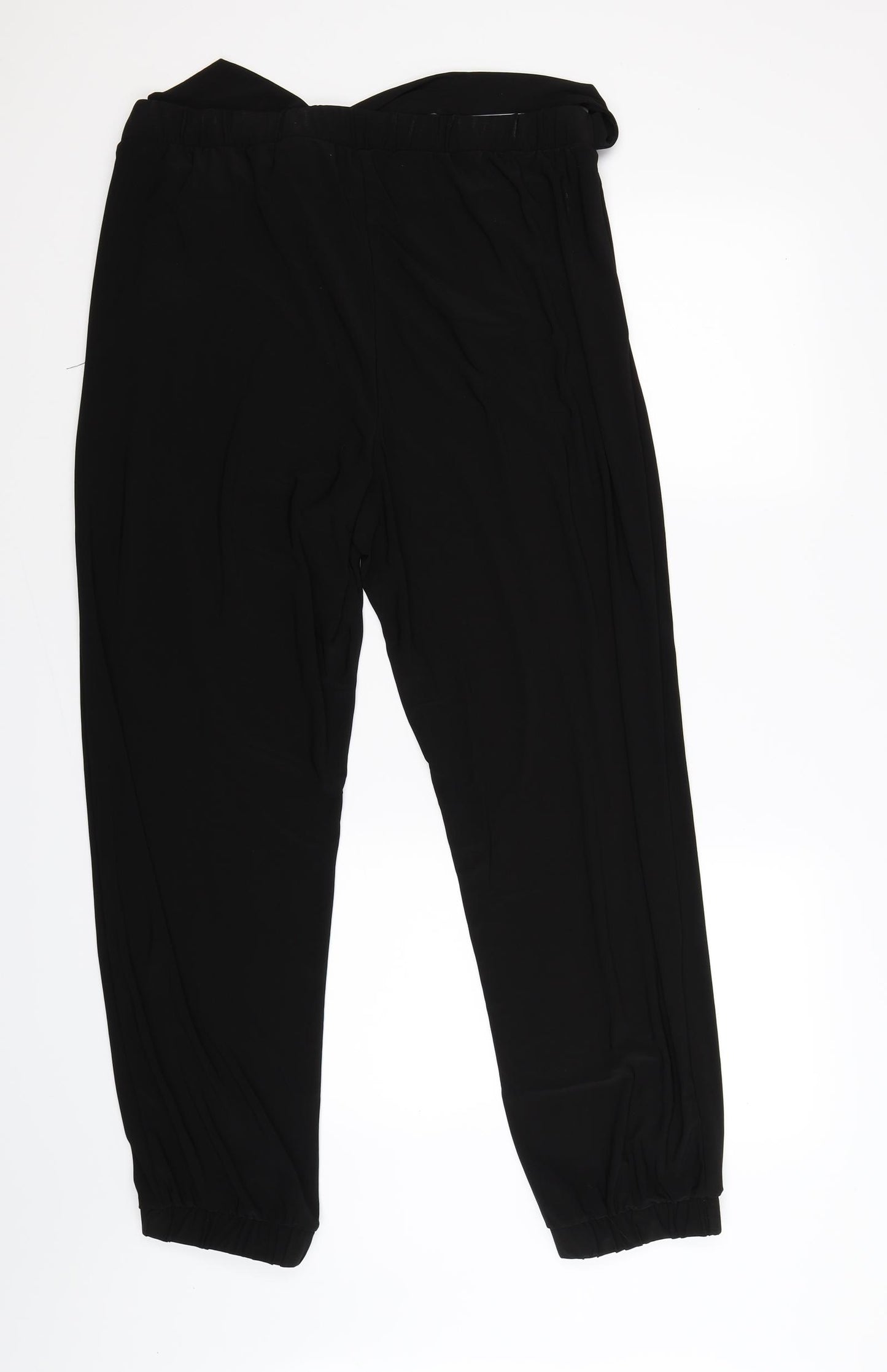 Nina Leonard Womens Black   Jogger Trousers Size XL L27 in