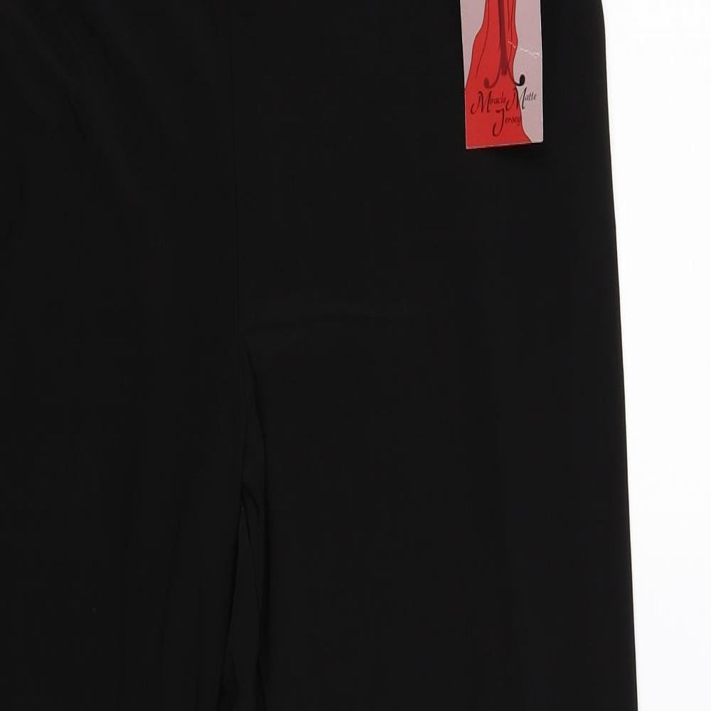 Nina Leonard Womens Black   Jogger Trousers Size XL L27 in