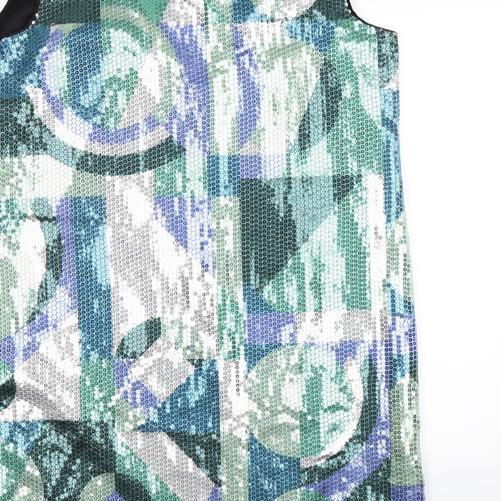 planet Womens Green Geometric  Shirt Dress  Size 16