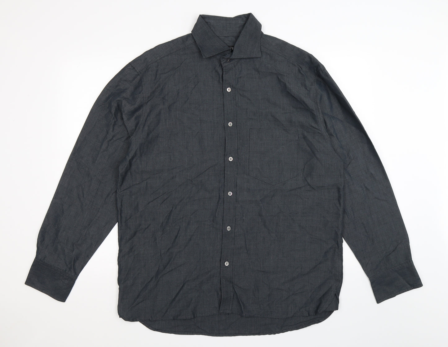 NEXT Mens Grey    Dress Shirt Size XL
