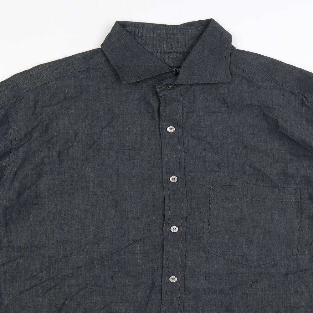 NEXT Mens Grey    Dress Shirt Size XL
