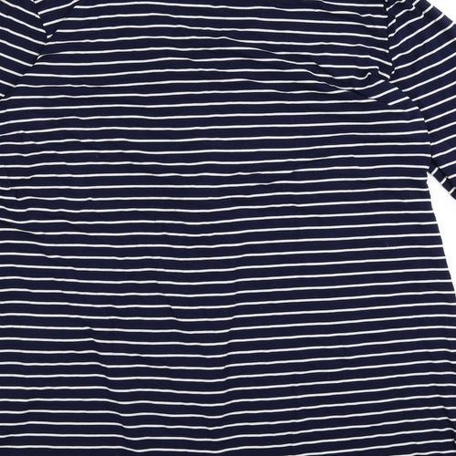 TU Womens Blue Striped  Tunic T-Shirt Size 16