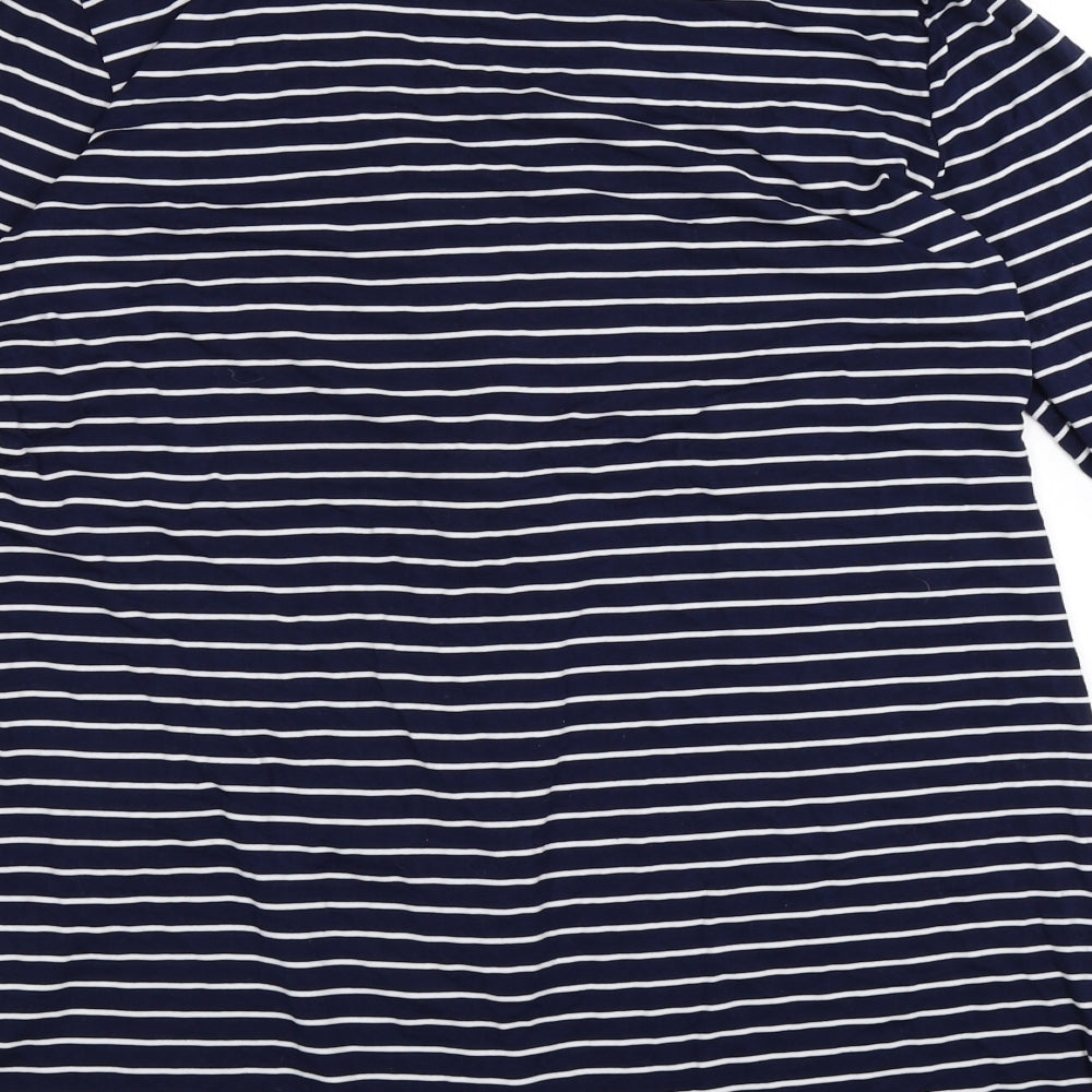 TU Womens Blue Striped  Tunic T-Shirt Size 16