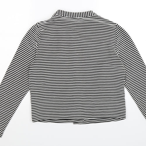 Papaya Womens Black Striped  Jacket  Size 14