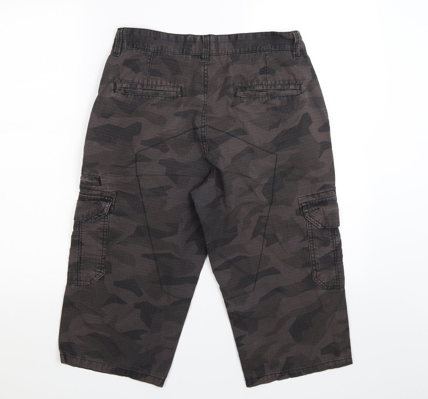 George Mens Brown Camouflage  Cargo Shorts Size 30