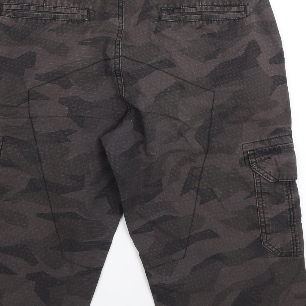 George Mens Brown Camouflage  Cargo Shorts Size 30