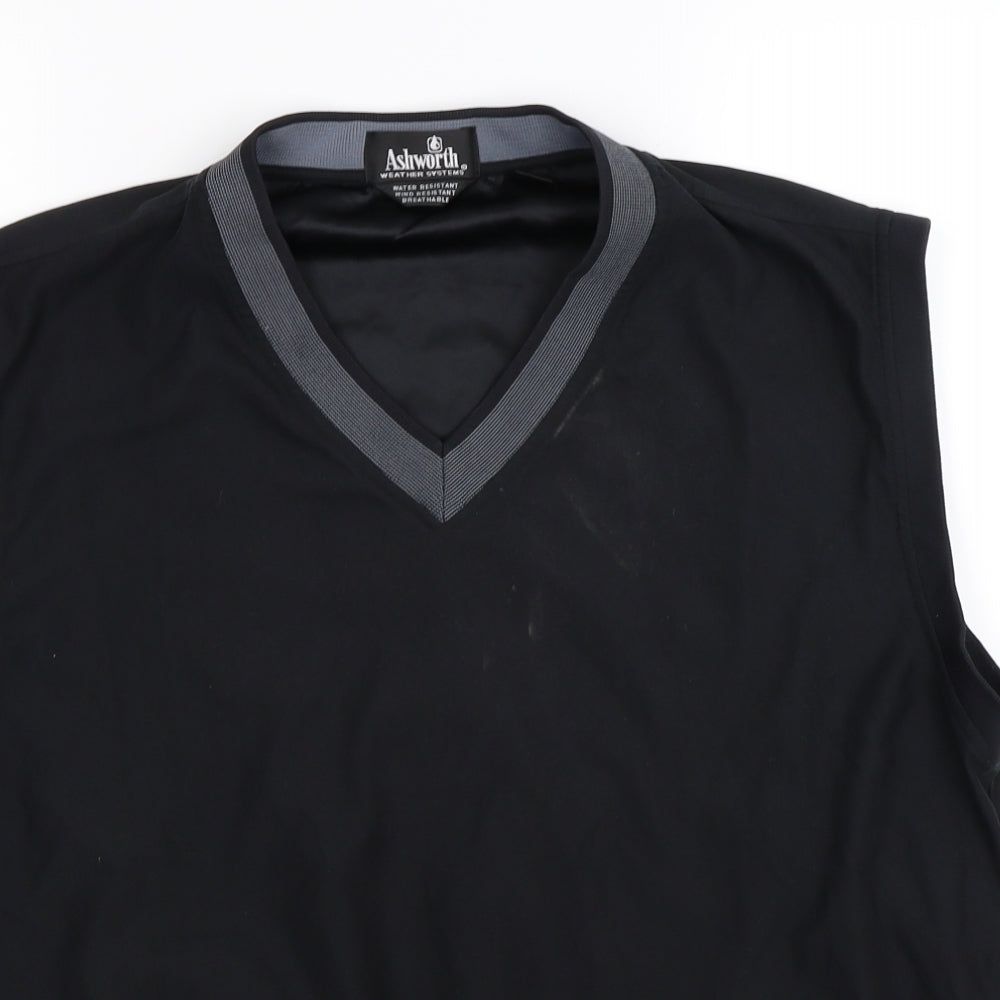 Ashworth Womens Black   Vest Jumper Size M  - weather systems