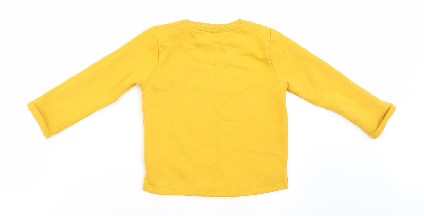 F&F Girls Yellow   Pullover Sweatshirt Size 3-4 Years