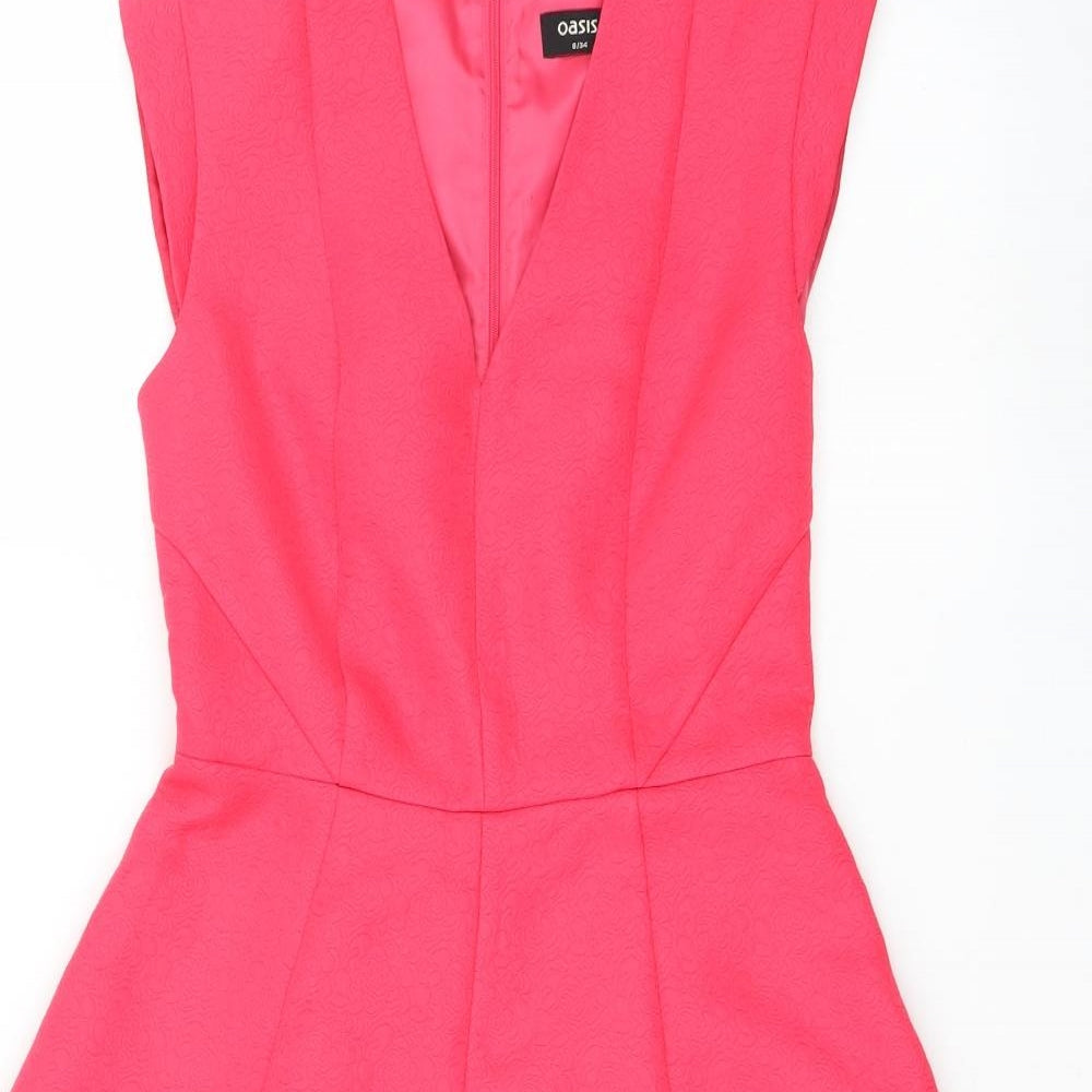 Oasis Womens Pink   Skater Dress  Size 8
