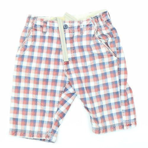 Ambrose Mens Multicoloured Check  Bermuda Shorts Size 30 in