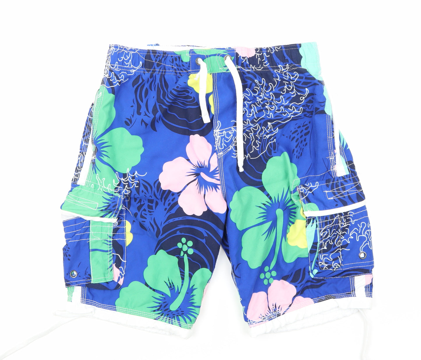 G Active Mens Multicoloured Floral  Bermuda Shorts Size L - Swimming shorts