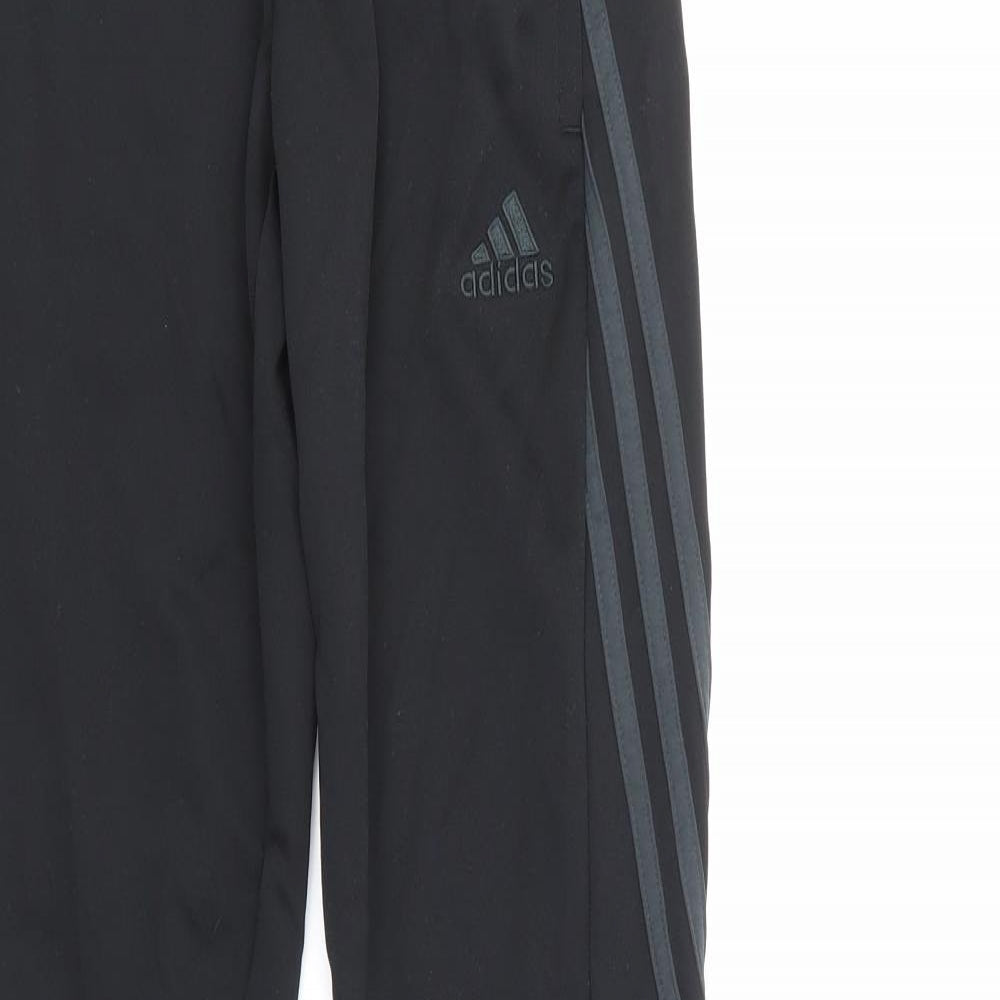 adiddas Boys Black   Sweatpants Trousers Size 12 Years
