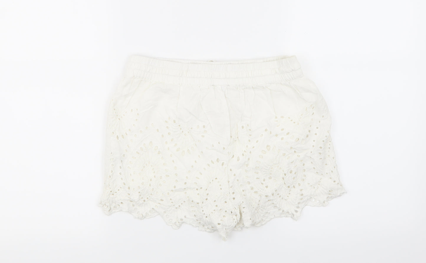 Top Shop Womens White   Hot Pants Shorts Size 10
