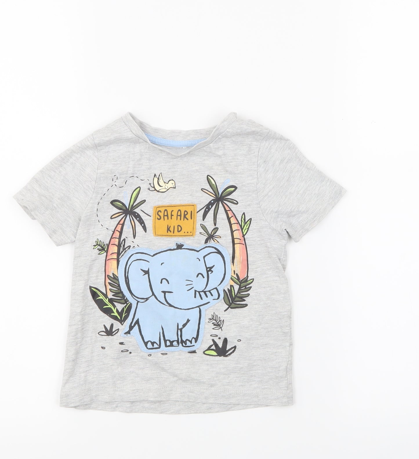 George Boys Grey   Basic T-Shirt Size 2-3 Years