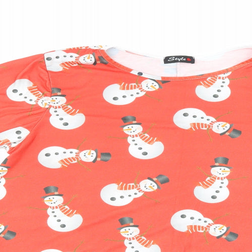 Style Womens Multicoloured Animal Print  T-Shirt Dress    - christmas