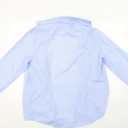 Red Herring Mens Blue Polka Dot   Dress Shirt Size 16.5