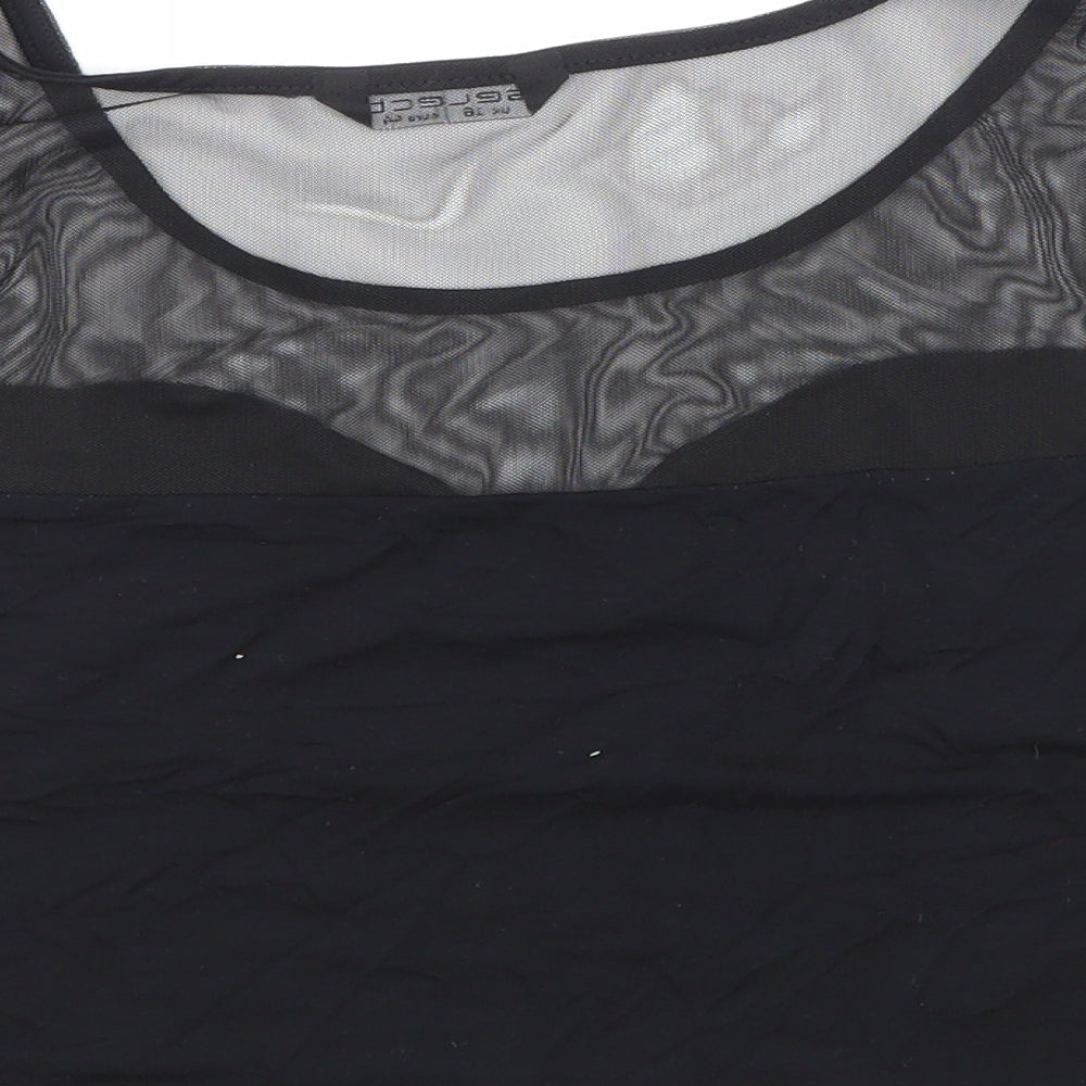 Select Womens Black   Cropped Blouse Size 16