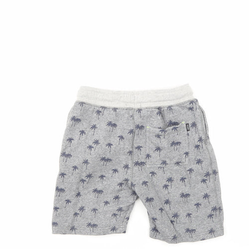 Outrage Boys Grey Floral  Sweat Shorts Size 9-10 Years
