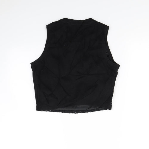 Miss Selfridge Womens Black   Vest Jumper Size 12
