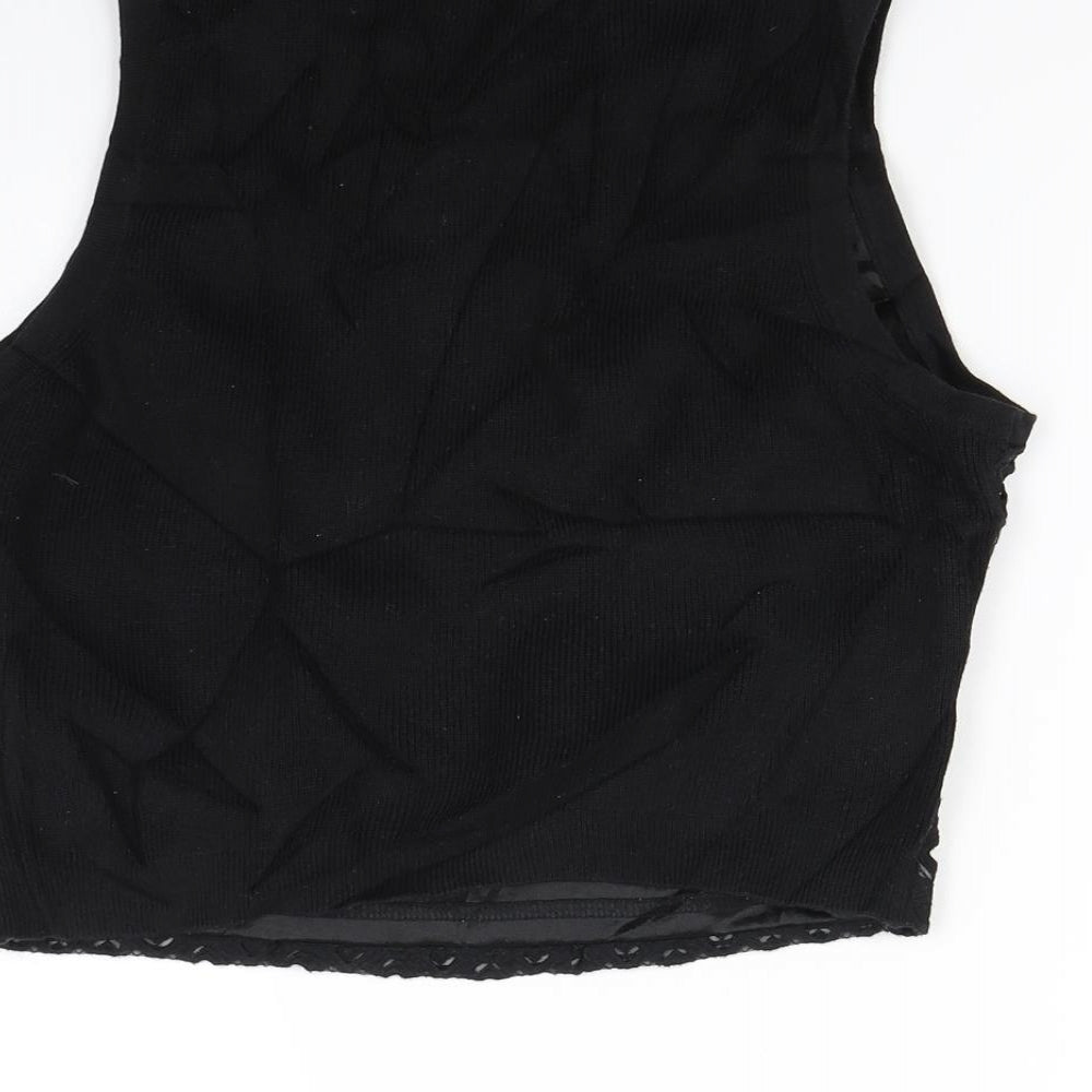 Miss Selfridge Womens Black   Vest Jumper Size 12