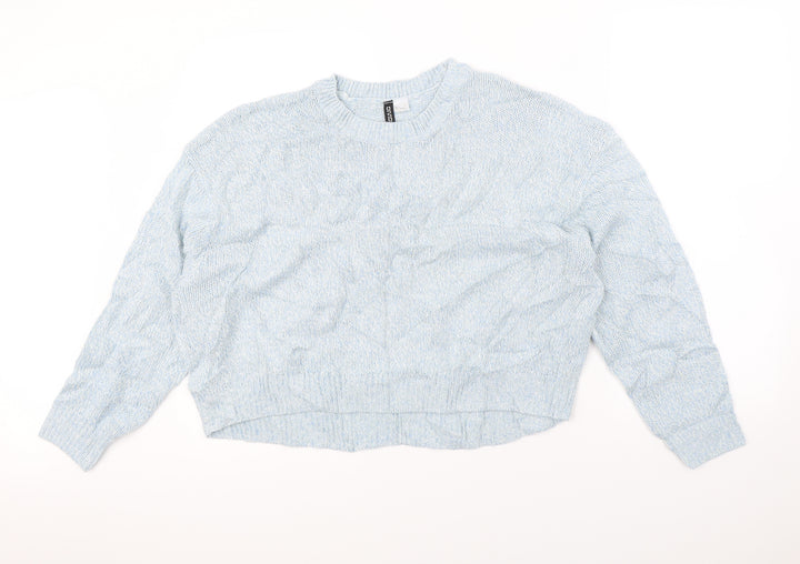 Divided Womens Blue Pullover Jumper Size L