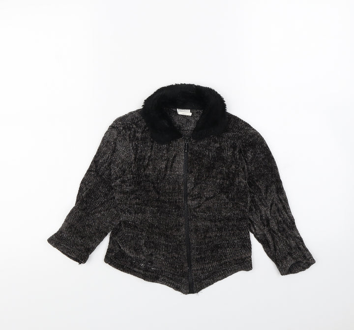 NOKAIO Girls Black   Cardigan Jumper Size 4 Years