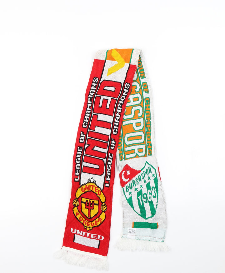 man united Mens Red Scarf One Size - Man United