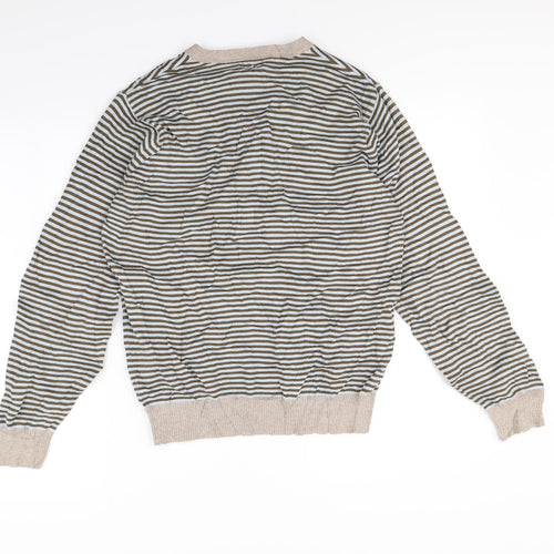 NEXT Womens Brown Striped  Pullover Sweatshirt Size S