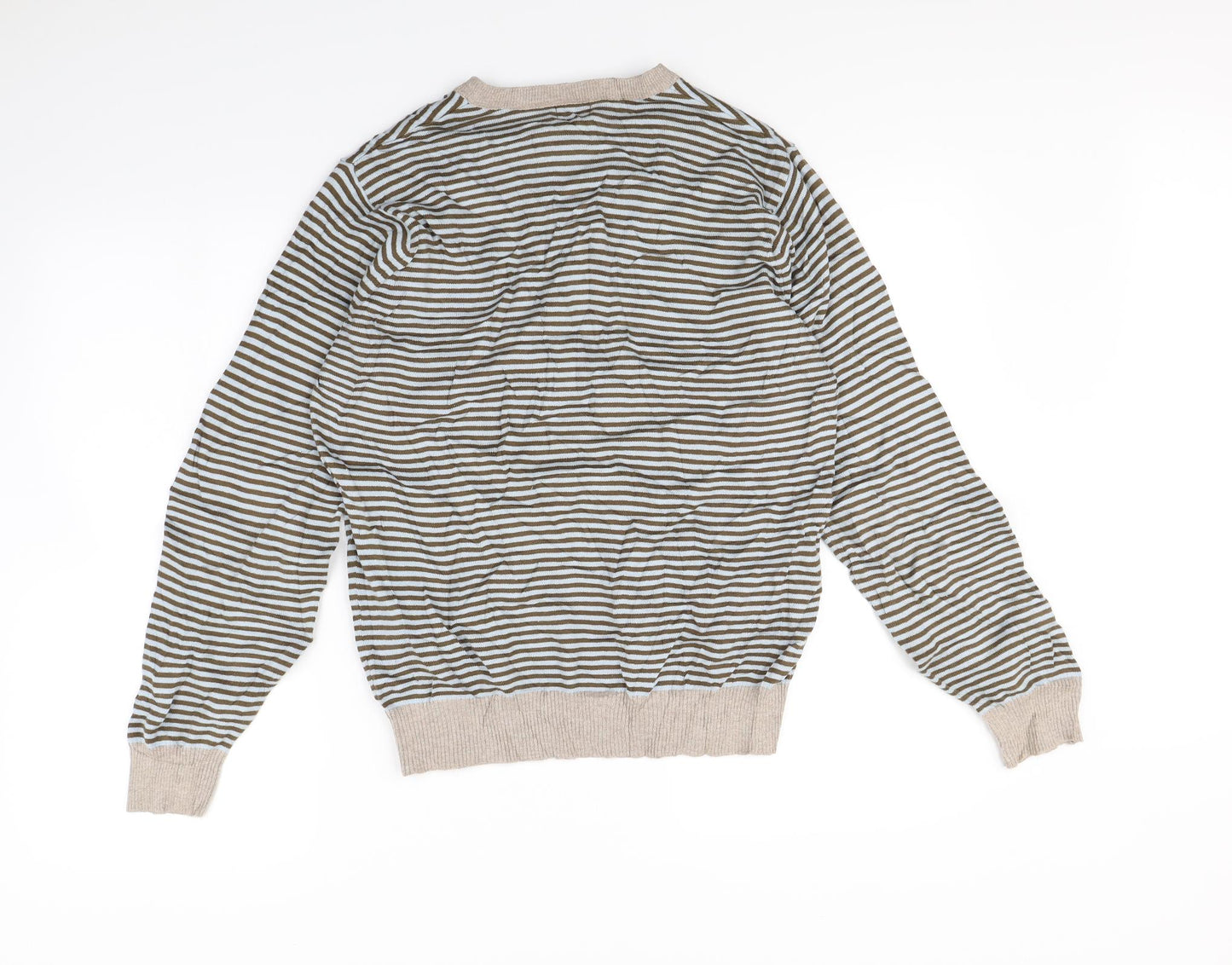 NEXT Womens Brown Striped  Pullover Sweatshirt Size S