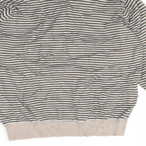NEXT Womens Brown Striped  Pullover Sweatshirt Size S