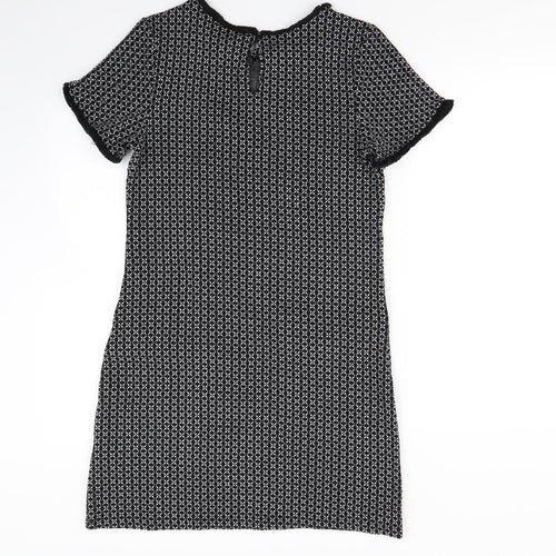 Quiz Womens Black Herringbone  Mini  Size 8