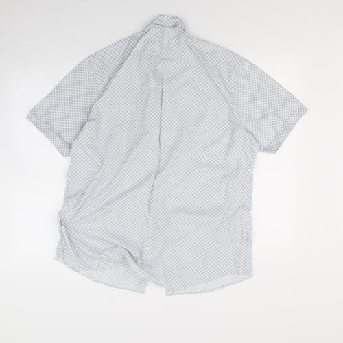 TU Mens Blue Polka Dot   Dress Shirt Size L