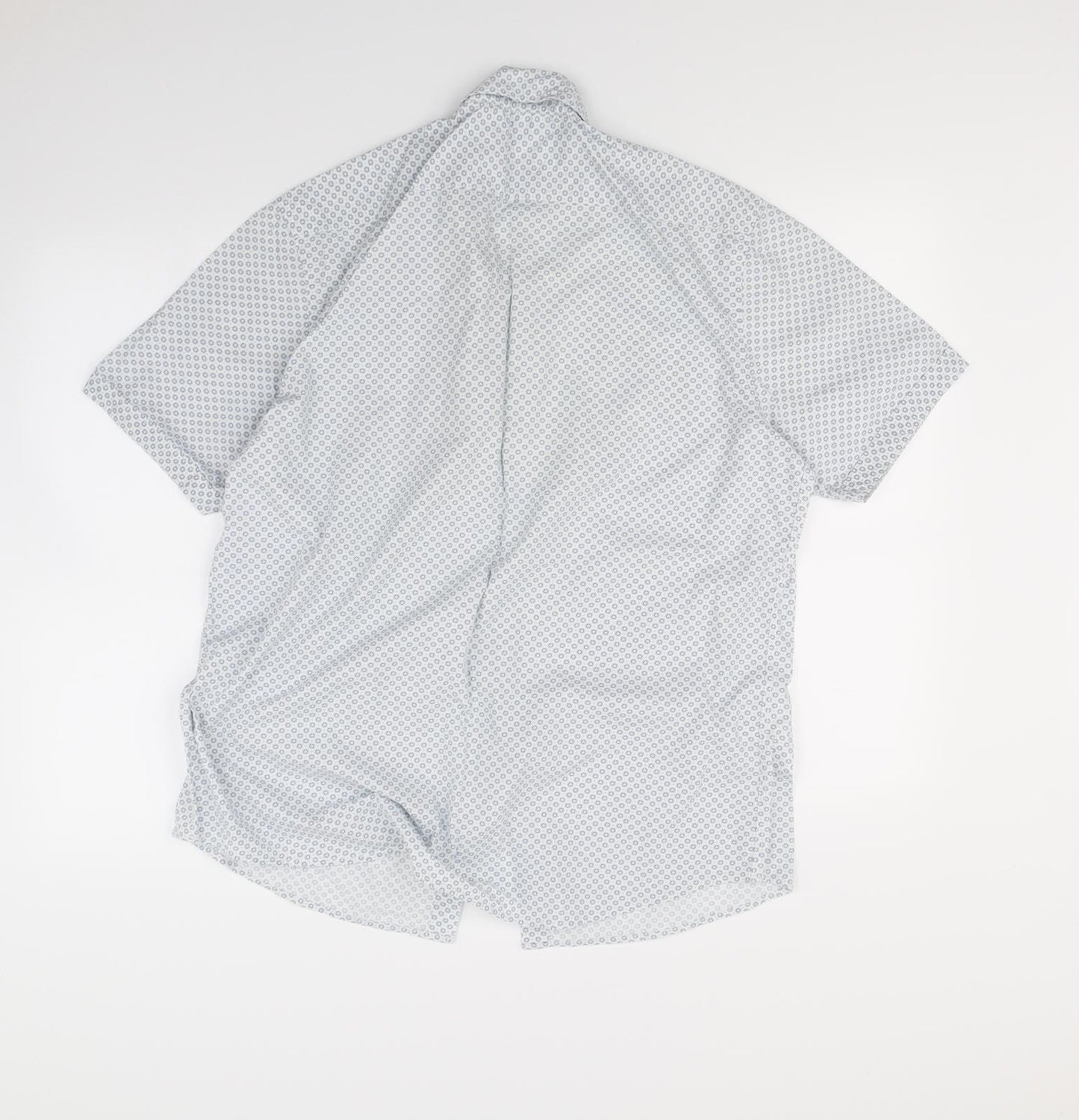 TU Mens Blue Polka Dot   Dress Shirt Size L