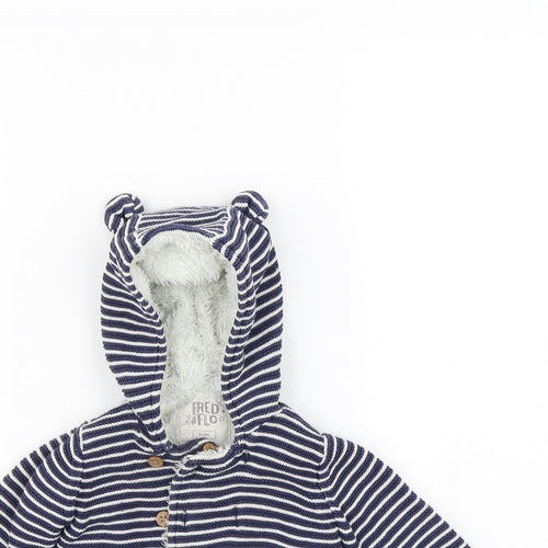 Fred & flo Baby Blue Striped  Jacket  Size 9-12 Months