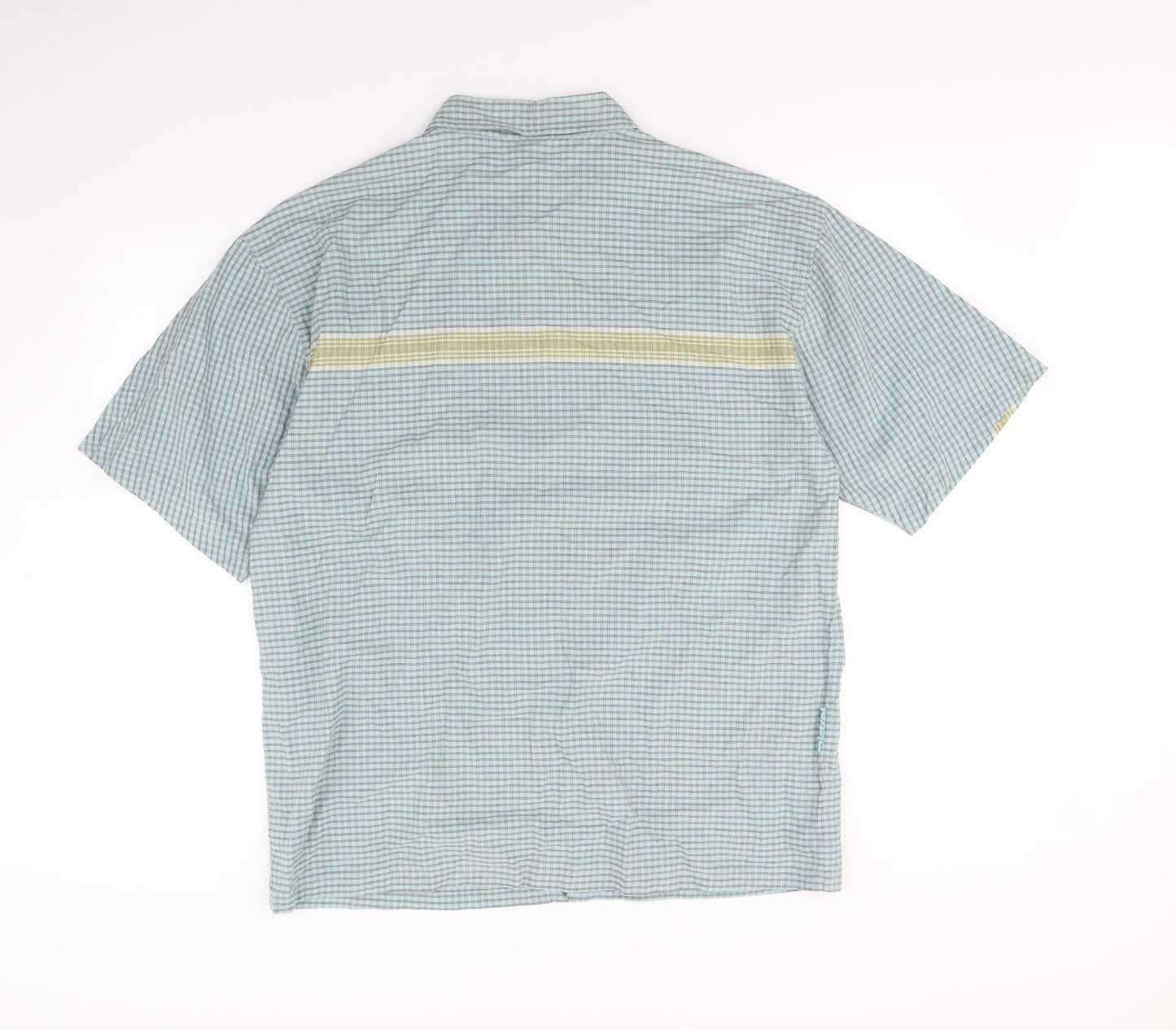 Mistral Mens Blue Check   Button-Up Size XL