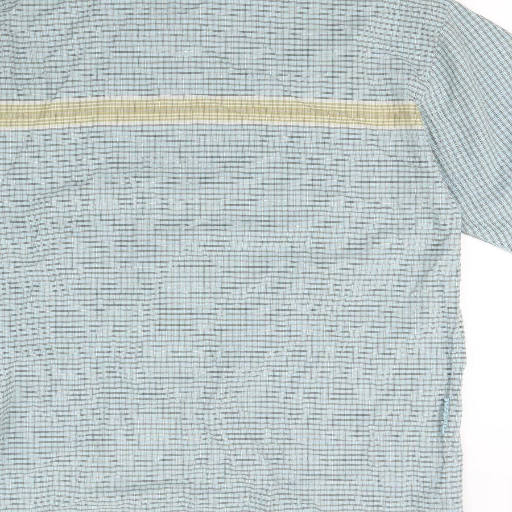 Mistral Mens Blue Check   Button-Up Size XL