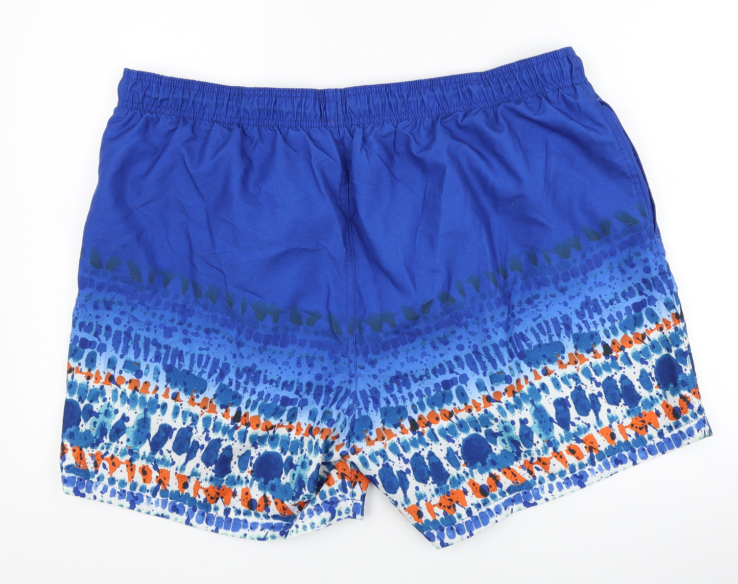 Matalan Mens Blue Geometric  Sweat Shorts Size 2XL - Swim wear